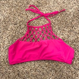 Pink swim top
